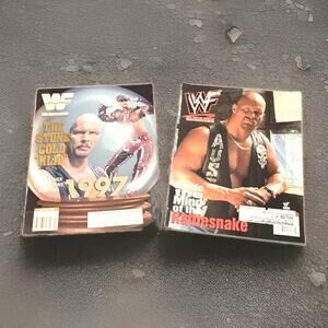 Vintage WWF WWE Wrestling Pub 1997 2000 The Rock Stone Cold Luna Goldust